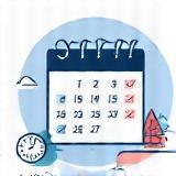 Flexible scheduling, illustrated calendar
